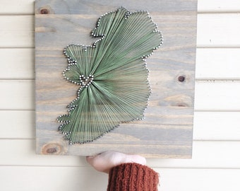 Ireland String Art Sign, Ireland sign, Ireland gifts