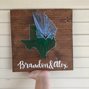 long distance boyfriend gift/ two state string art sign image 4