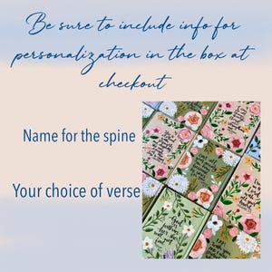 Hand painted Bible// Single column journaling Bible//NIV ESV NKJV //Floral art bible image 18
