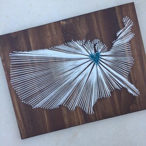 USA string art/ United States map/ Travel gift image 7