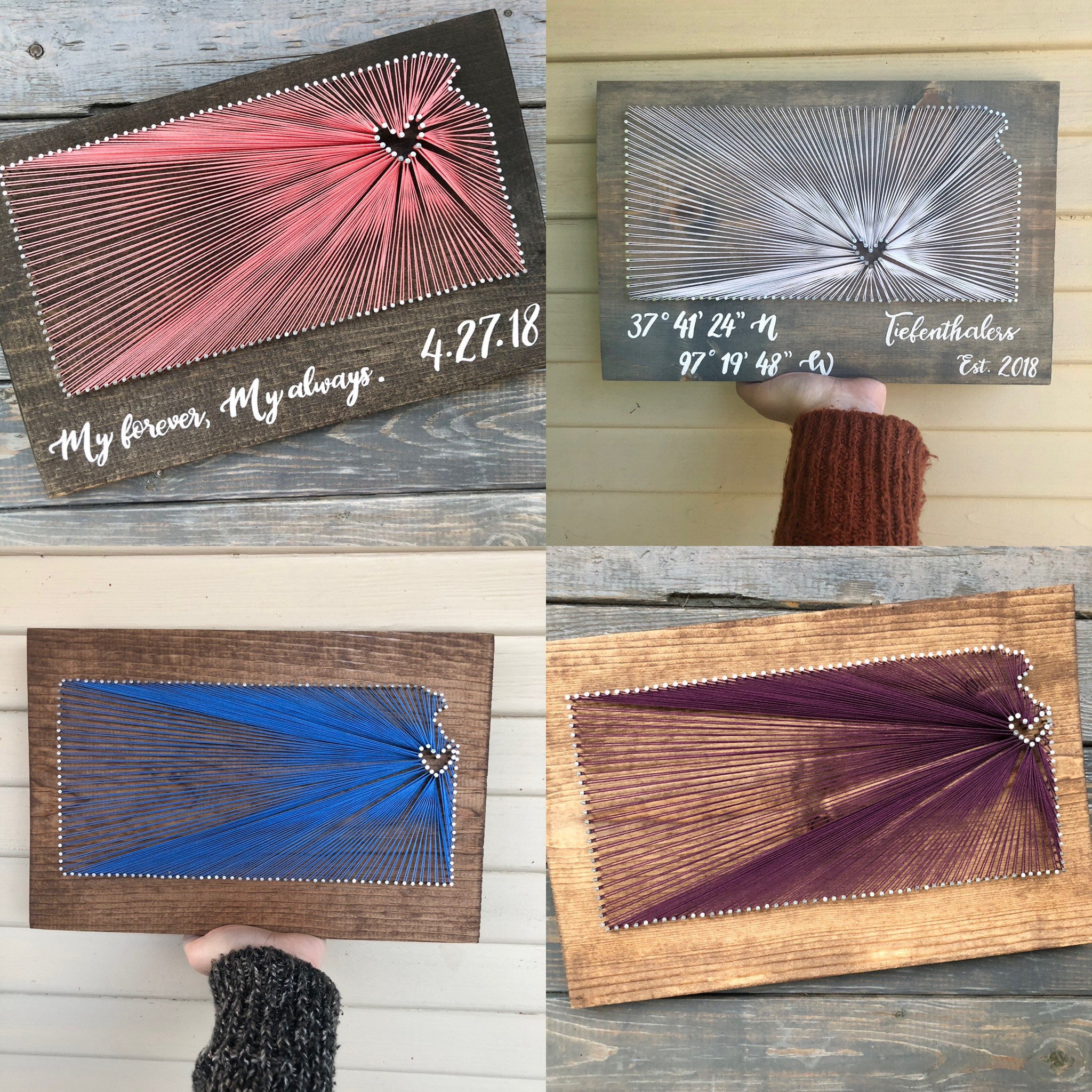 Kansas String Art Map/ Kansas sign/ Kansas gifts/ Kansas decor/ Kansas