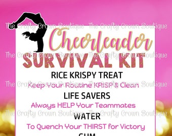 Cheerleading Cheer Competition Survival Kit Cheer Gift Tag INSTANT ...