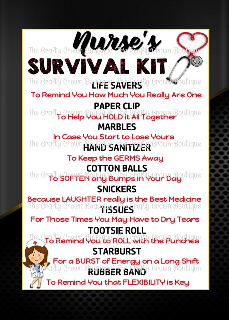 Nursing Survival Kit Template