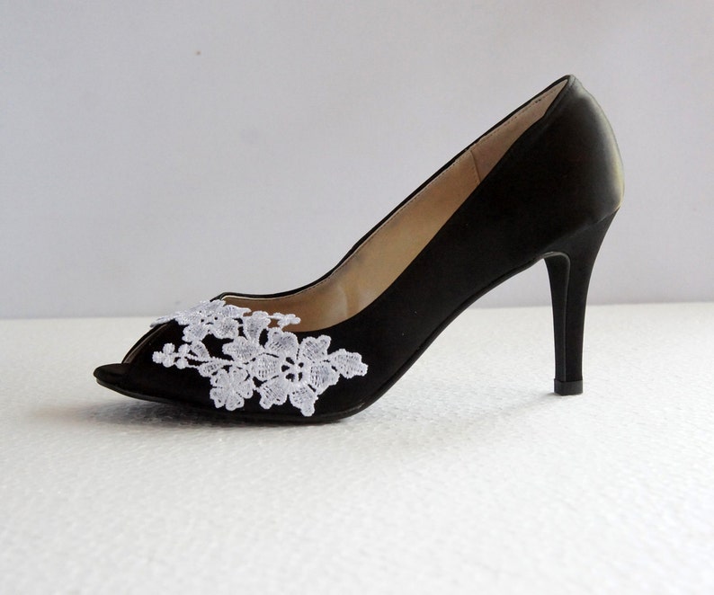 black wedding heels