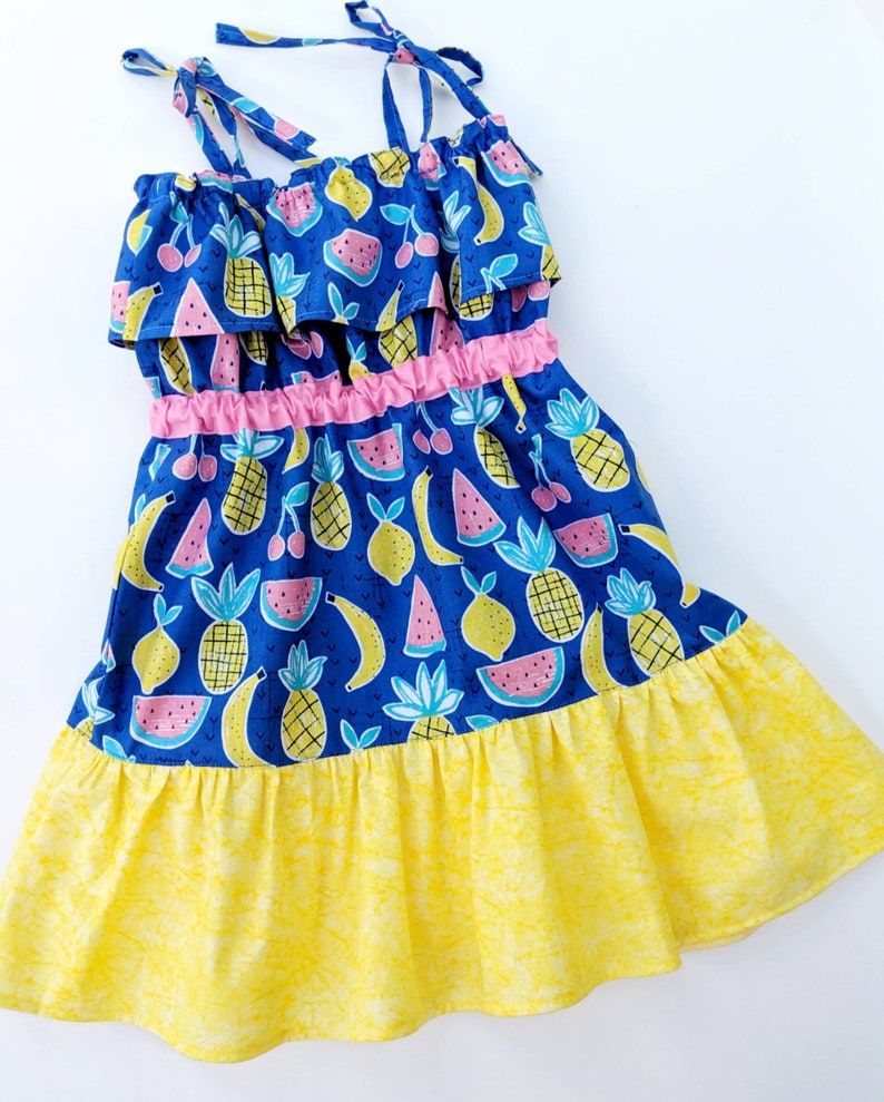 Fruit Dress Watermelon Dress Lemons Girls Dress Summer Etsy