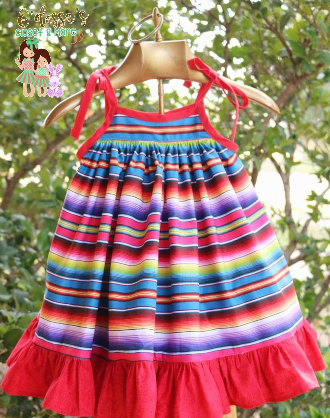 Serape Girls Fiesta Dress Serape Twirly Dress Fiesta Party Dress ...