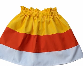 Falda de Halloween de maíz dulce: falda de otoño para niñas hecha a mano