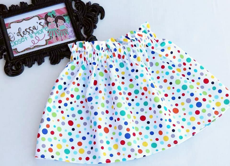 Rainbow Polka Dots Skirt Rainbow Photo Shoot Girls Skirt rainbow