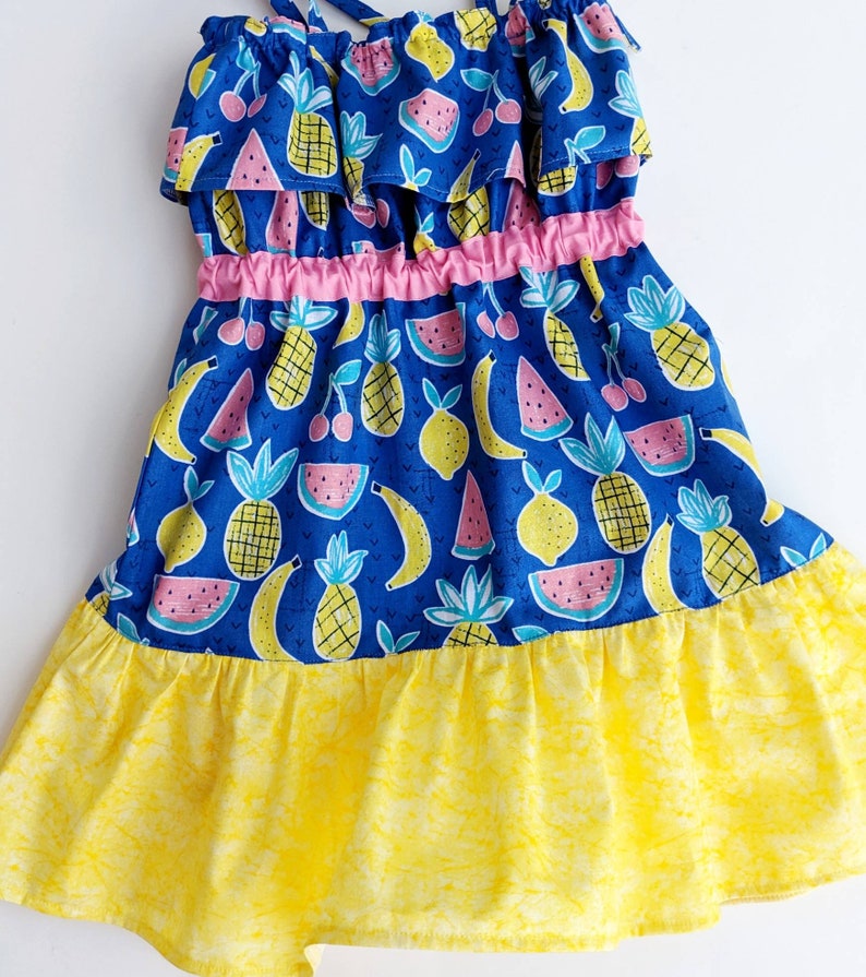 Fruit Dress Watermelon Dress Lemons Girls Dress Summer Etsy