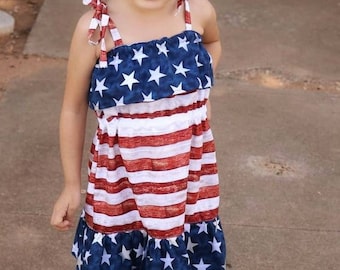 4th Of July Dress - Patriotic Girls Dress - Independence Summer Dress