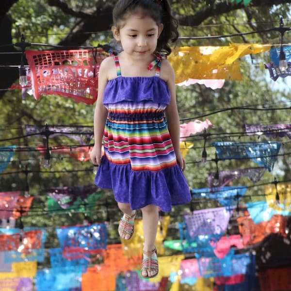 Serape Multi Dress - Serape Party Dress - Serape Birthday Dress - Mexican Fiesta Dress - Cinco De Mayo Dress - Mexican Serape Dress