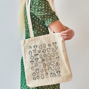 Bolsa de lona de algodón con estampado de cerámica: regalo para aficionados a la cerámica