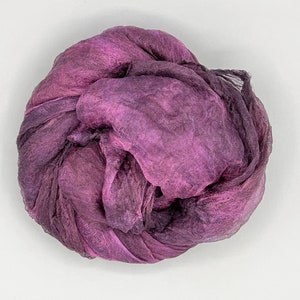 Hand Dyed Silk, Margilan Scrim 2,7 yards, Silk Scarf Multicolor Natural Silk Not Hemmed Nuno Felt Craft Supplies Felting Scarf Ready to Ship