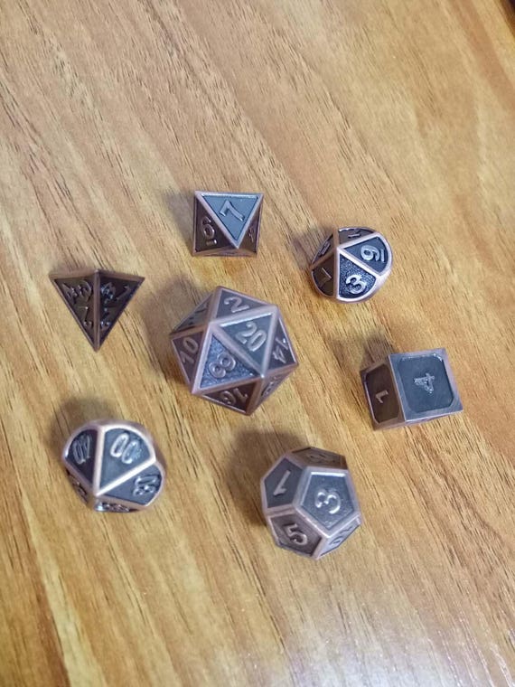 Items similar to DND Dice setPolyhedral Dice Set,Vintage dice for