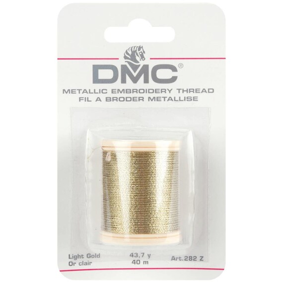 DMC Metallic Embroidery Thread - Light Gold