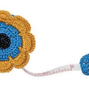 Paradise Exotic Crocheted Tape Measure 60" - Sheep, Elephant, Penguin, Sunflower, Turtle, Cat, Fish, Fox, Frog, Pig, Monkey, image 10