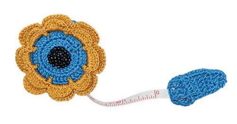 Paradise Exotic Crocheted Tape Measure 60" - Sheep, Elephant, Penguin, Sunflower, Turtle, Cat, Fish, Fox, Frog, Pig, Monkey, image 10