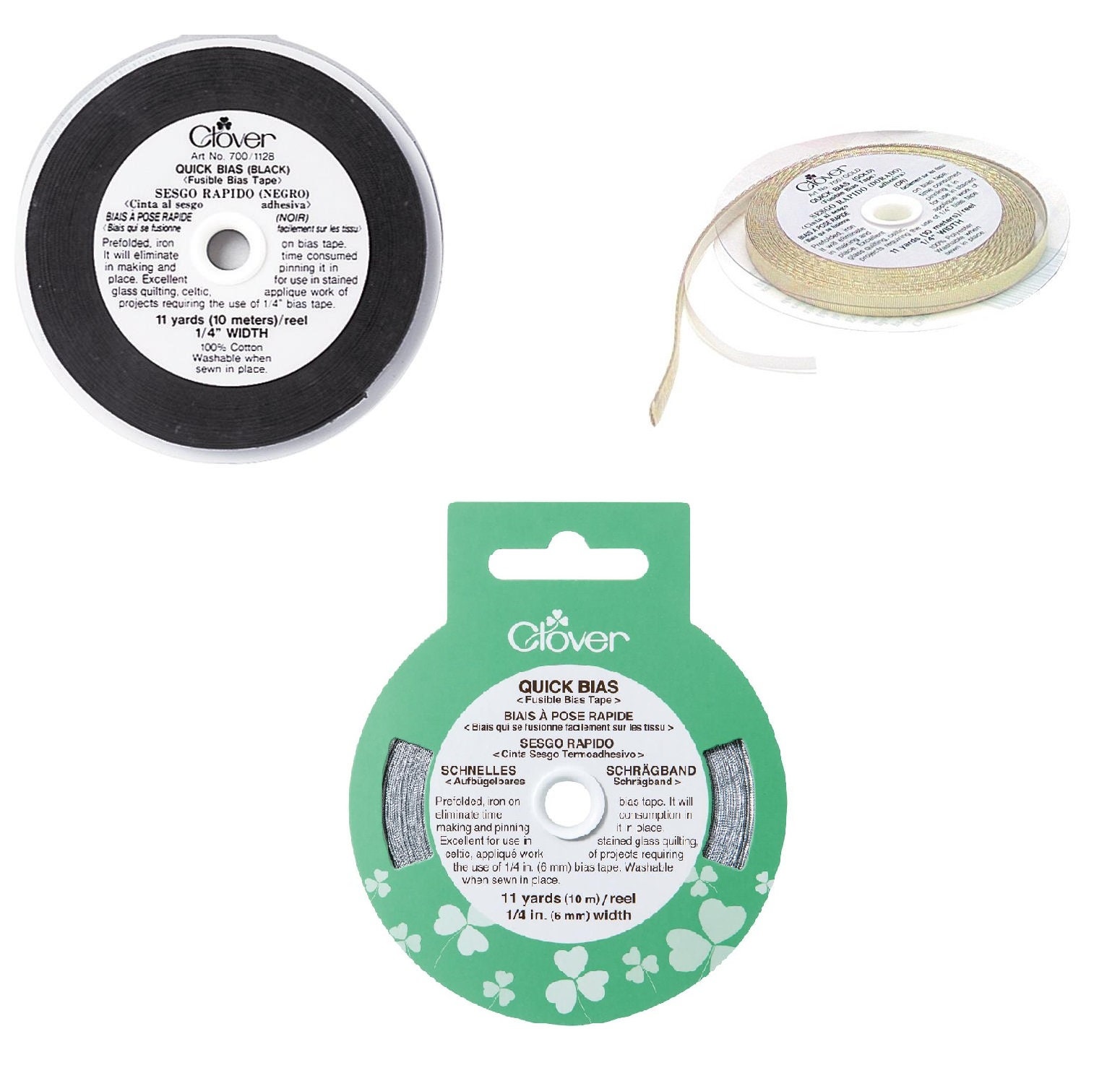 Clover Quick Bias Fusible Bias Tape 1/4x11yd Silver Etsy