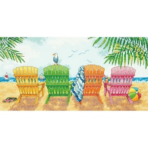 Dimensions Counted Cross Stitch Kit - Beach Chairs #70-35325