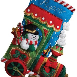 Bucilla Felt Stocking Applique Kit 18"- Candy Express