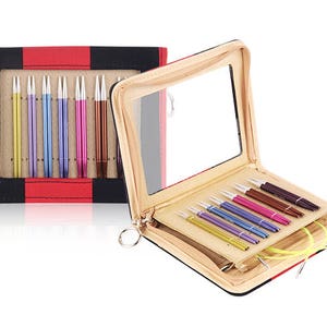 Knitter's Pride Zing Deluxe - Set Aghi Circolari Intercambiabili Per Maglia (7 Misure, 2 Cavi)