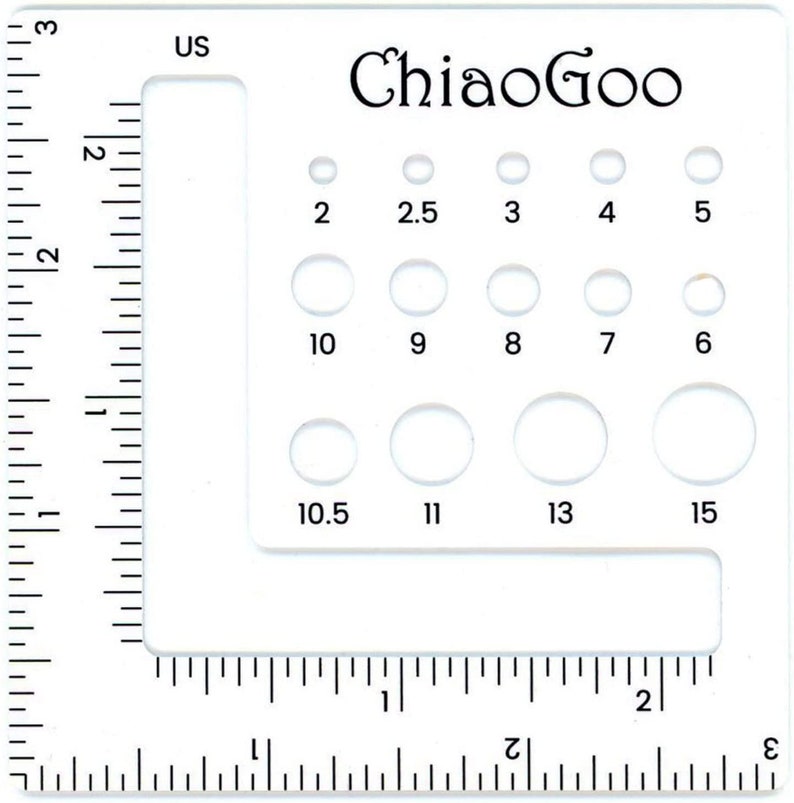 ChiaoGoo Swatch/Needle Gauge, 3 7.5cm image 1