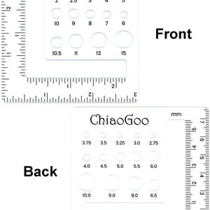 ChiaoGoo Swatch/Needle Gauge, 3 7.5cm image 2