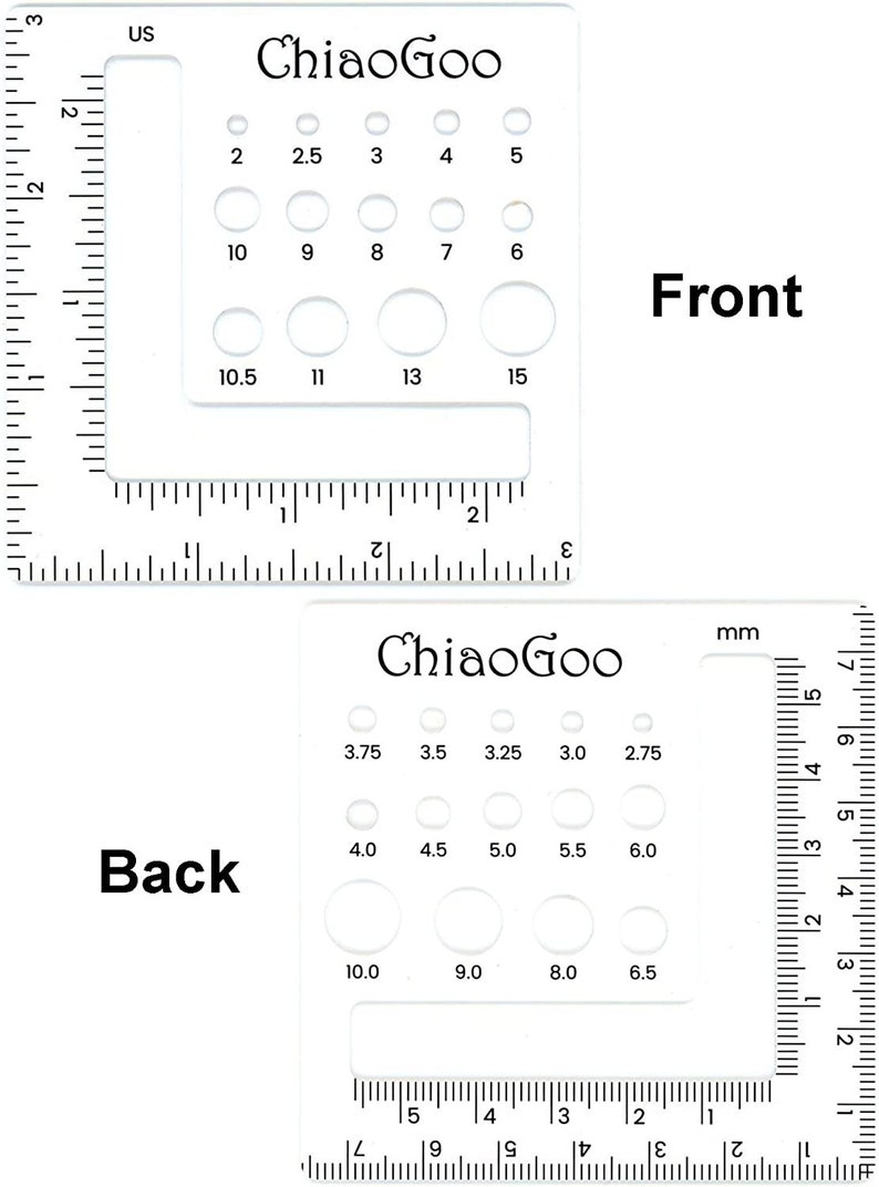ChiaoGoo Swatch/Needle Gauge, 3 7.5cm image 2