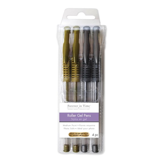 Gold and 2024 silver gel pens