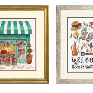 Dimensions Counted Cross Stitch Kit - Blooms Flower Shop, Garden Time