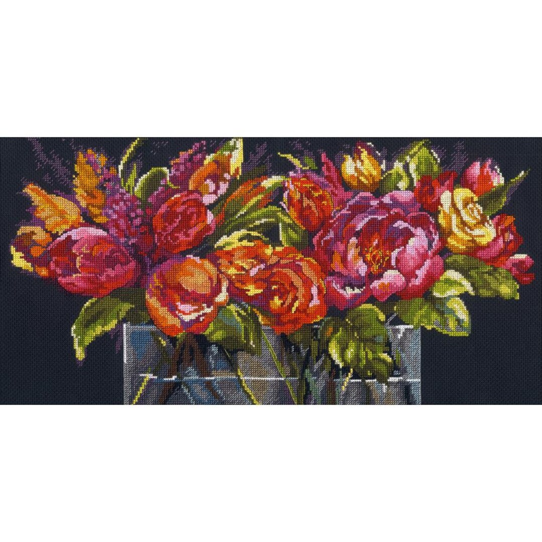 Dimensions Gold Collection Counted Cross Stitch Kit Flowers of Joy Etsy