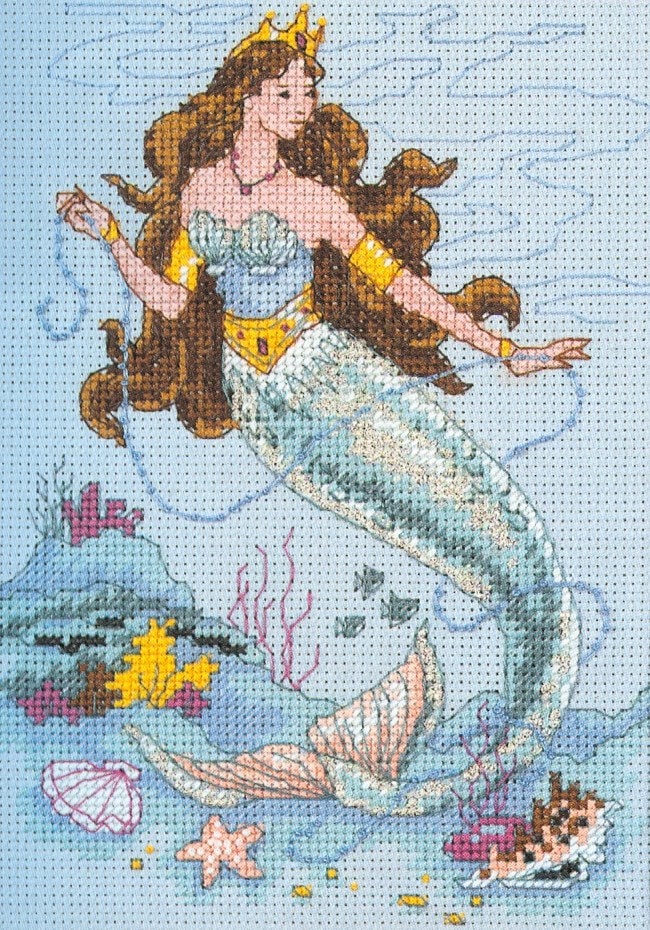 Dimensions the Mermaid Counted Cross Stitch Kit - Etsy