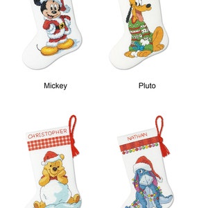 Dimensions Cross Stitch Kit - Mickey, Pluto, Winnie The Pooh, Eeyore Stocking