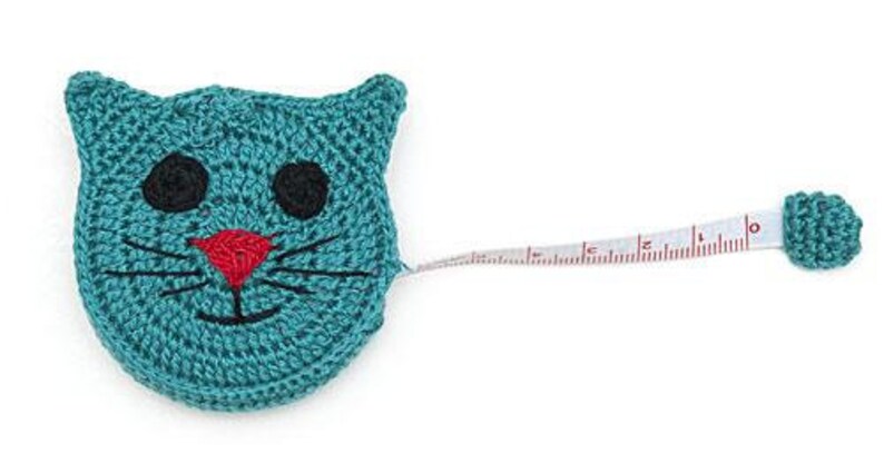 Paradise Exotic Crocheted Tape Measure 60" - Sheep, Elephant, Penguin, Sunflower, Turtle, Cat, Fish, Fox, Frog, Pig, Monkey, image 7