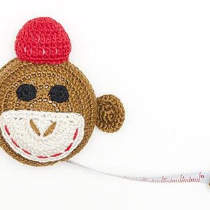 Paradise Exotic Crocheted Tape Measure 60" - Sheep, Elephant, Penguin, Sunflower, Turtle, Cat, Fish, Fox, Frog, Pig, Monkey, image 3