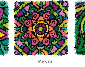 Dimension Latch Hook Coloring Kit - Flower, Mandala, Feather