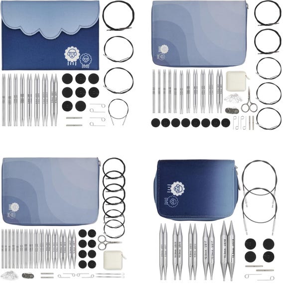 KnitPro Nova set verwisselbare naalden - paar rondbreinaalden 8x10 cm met accessoires Nova Deluxe set voor beginners, professionals en cadeauset