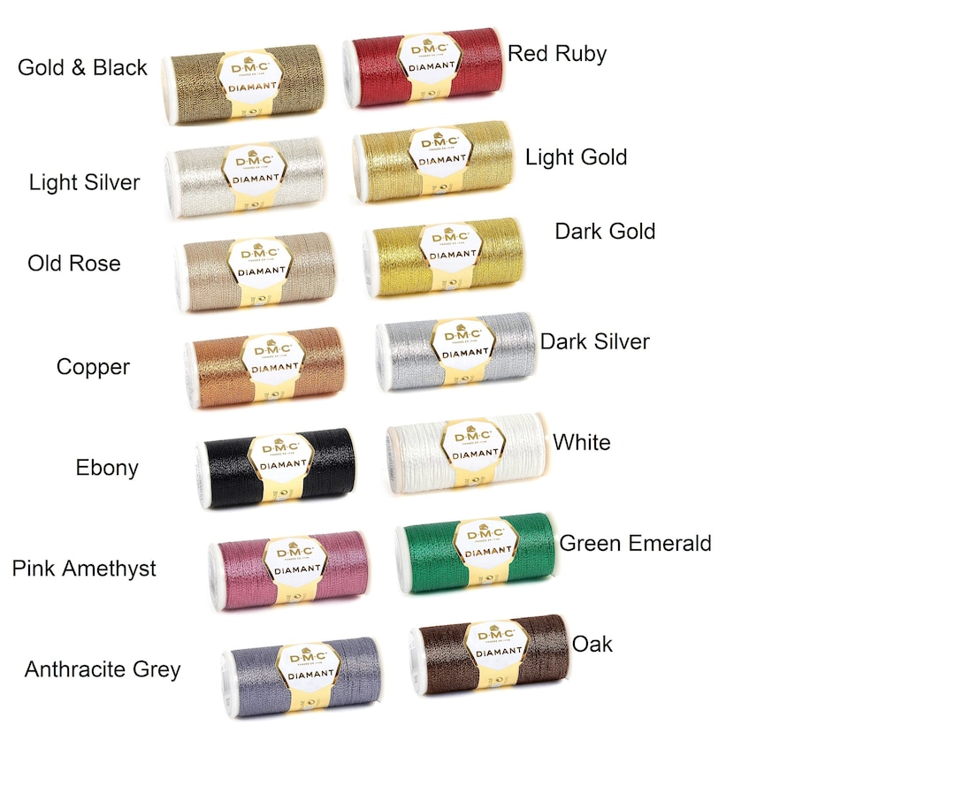 DMC Diamant Embroidery Metallic Thread - 14 Colors - Etsy