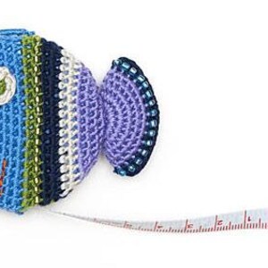 Paradise Exotic Crocheted Tape Measure 60" - Sheep, Elephant, Penguin, Sunflower, Turtle, Cat, Fish, Fox, Frog, Pig, Monkey, image 8