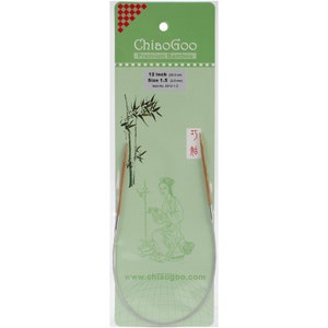 ChiaoGoo Bamboo Circular Knitting Needles 12&quot;