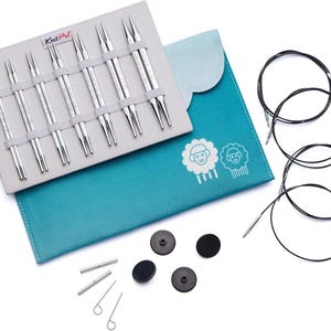 KnitPro Nova Cubics Deluxe Interchangeable Needle Set 5&quot; (13cm)