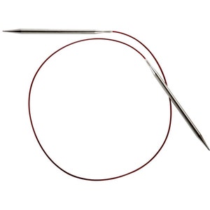 ChiaoGoo Knit Red Lace Stainless Steel Circular Knitting Needles 24&quot; Size 0 - 19