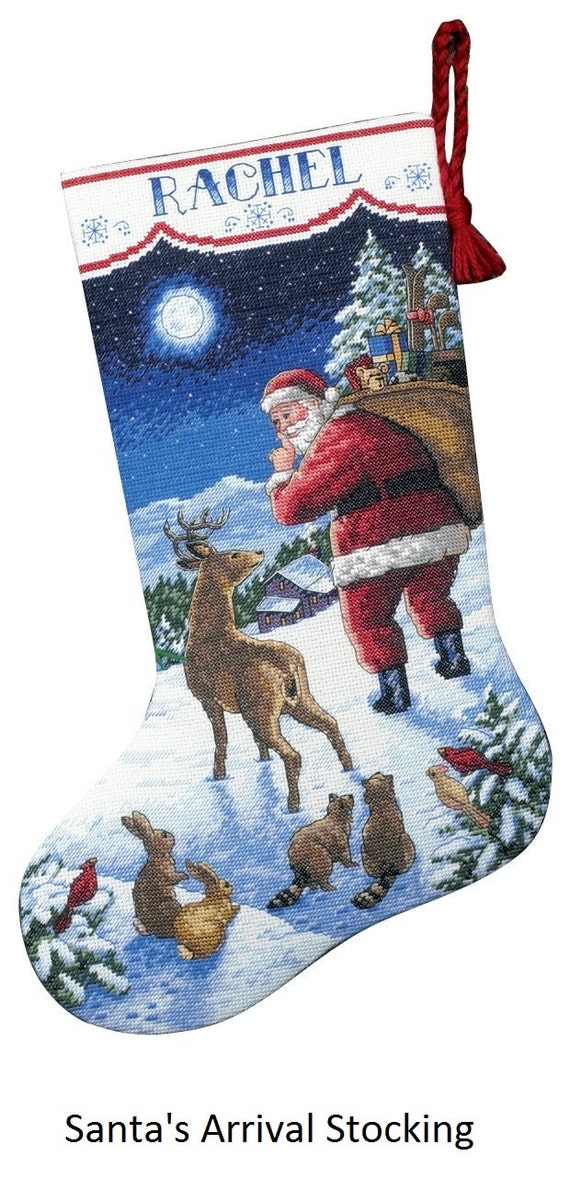 Dimensions Counted Cross Stitch Stocking Kit - Santa & Snowman