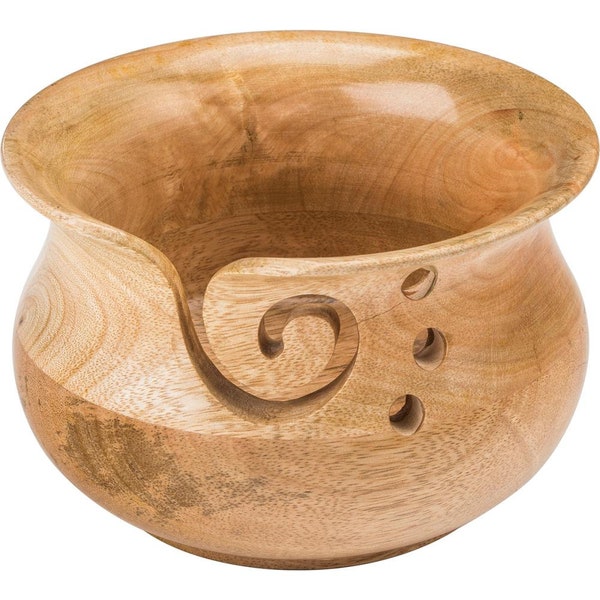 Susan Bates Wood Yarn Bowl