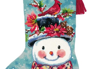 Dimensions Needlepoint Kit - Seasonal Snowman Stocking