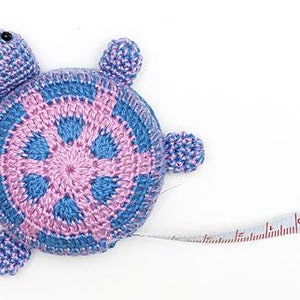 Paradise Exotic Crocheted Tape Measure 60" - Sheep, Elephant, Penguin, Sunflower, Turtle, Cat, Fish, Fox, Frog, Pig, Monkey, image 4