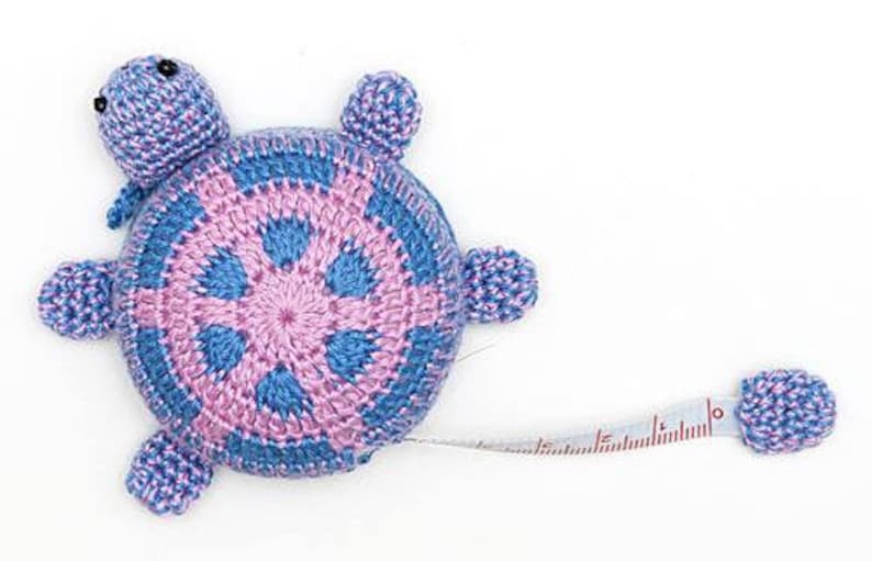 Paradise Exotic Crocheted Tape Measure 60" - Sheep, Elephant, Penguin, Sunflower, Turtle, Cat, Fish, Fox, Frog, Pig, Monkey, image 4