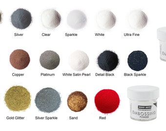 Hero Arts Embossing Powder, 1 oz. Botella, 17 Colores