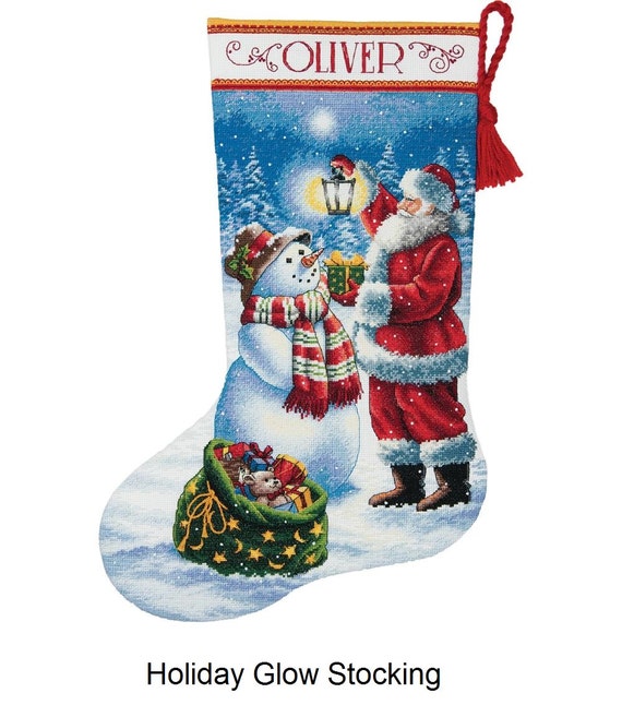 Dimensions Gold Collection Christmas Sled Stocking Counted Cross Stitch Kit, 16 inch Long