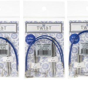 ChiaoGoo Twist Shorties Combo Set 2&quot; & 3&quot;- US 4, 5, 6, 7, 8